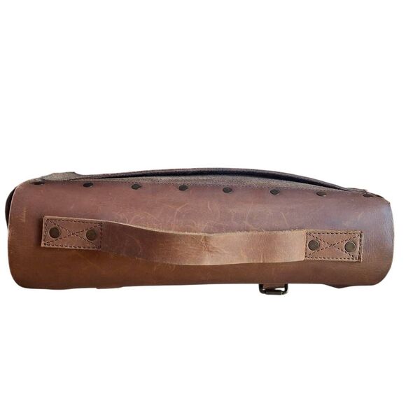 STS Ranchwear Foreman 2 Messenger Bag Brown Leather & Suede Work Tote Briefcase - Picture 3 of 15